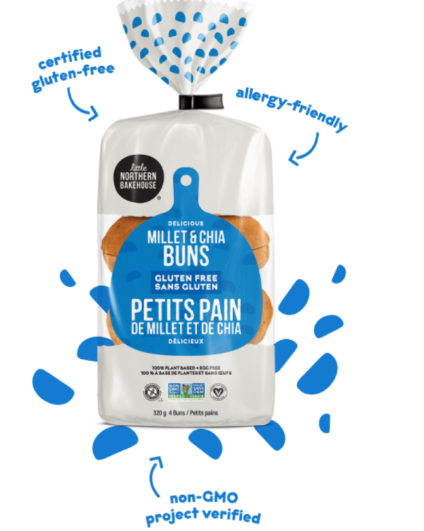 Little Northern Bakehouse Millet & Chia Gluten Free Hamburger Buns