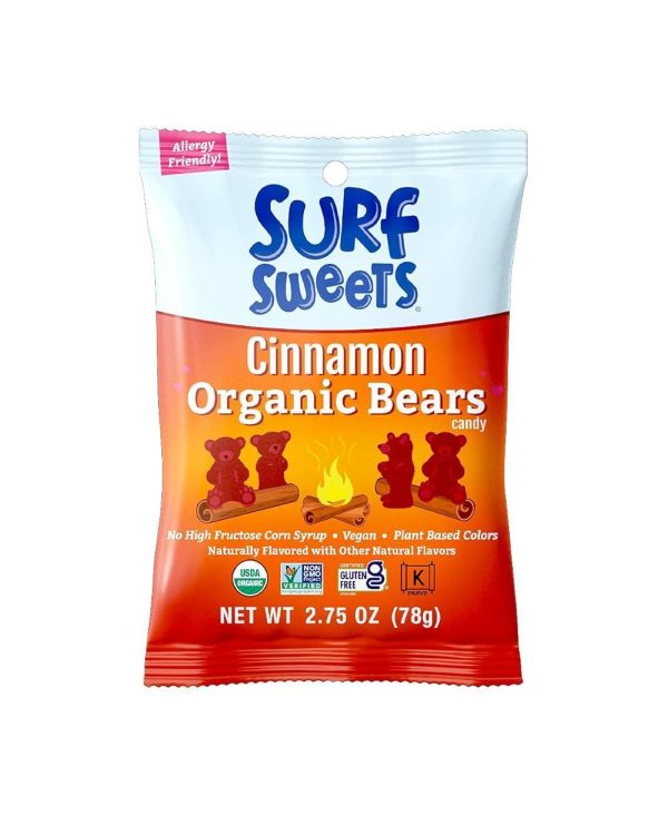 Surf Sweets Cinnamon Organic Bears, 2.75 oz bag