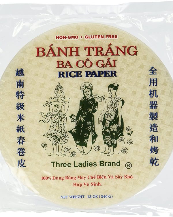 Three Ladies Spring Roll Rice Paper Wrappers- 12oz