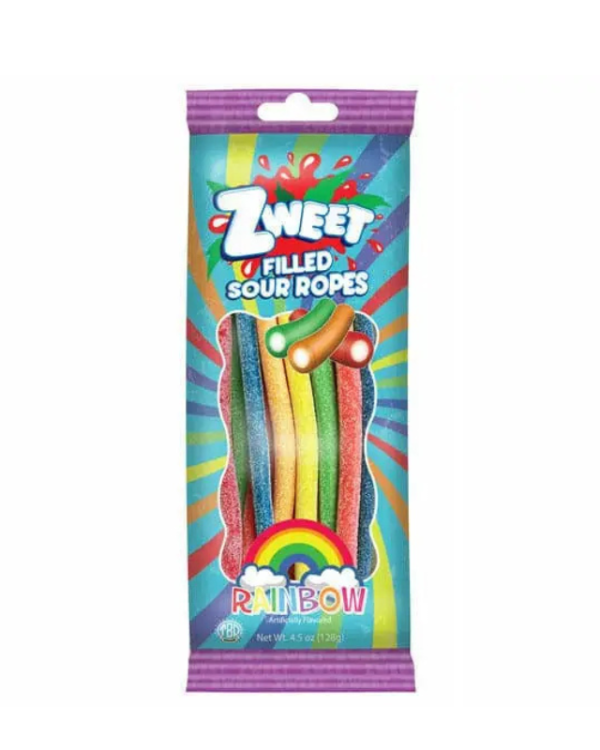 Sour Rainbow Ropes Filled | Zweet | Go-Pack | 4.5 oz