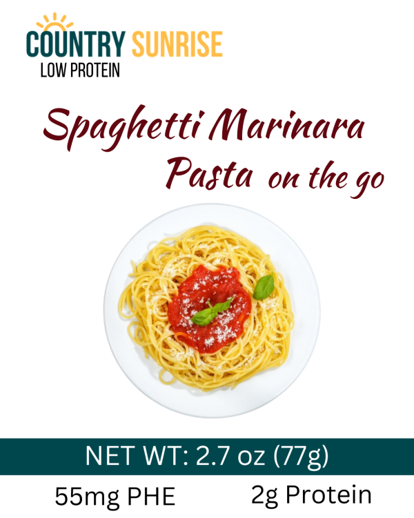 Country Sunrise Spaghetti Marinara Pasta on the go BOWL- 2.7oz