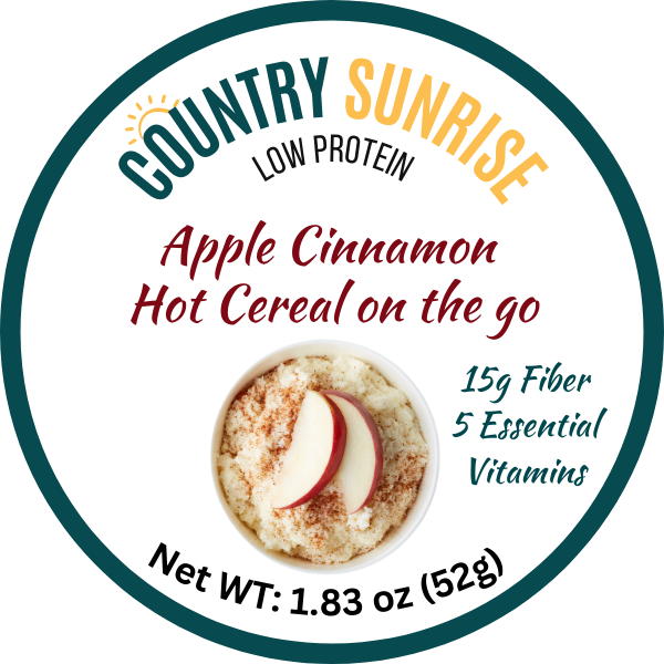 Country Sunrise Apple Cinnamon Hot Cereal on the go CUP- 52g