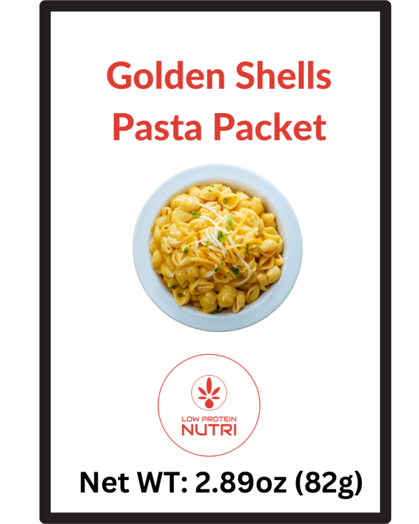 Low Protein Nutri Golden Shells Pasta Packet- 2.89oz