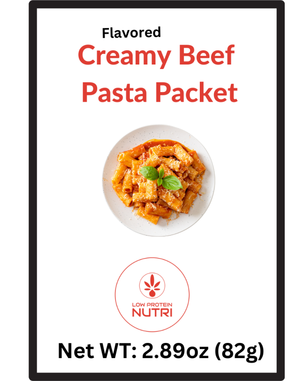 Low Protein Nutri Creamy Beef (Flavored) Pasta Packet- 2.89oz