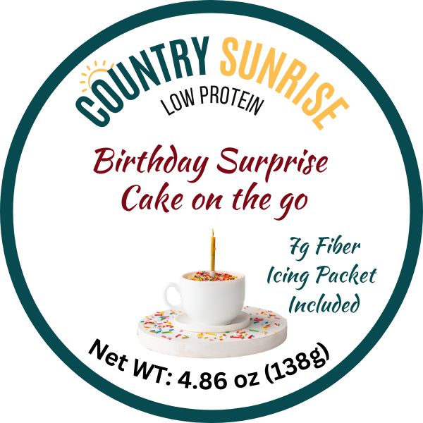 Country Sunrise Birthday Surprise Cake on the go CUP- 4.86oz