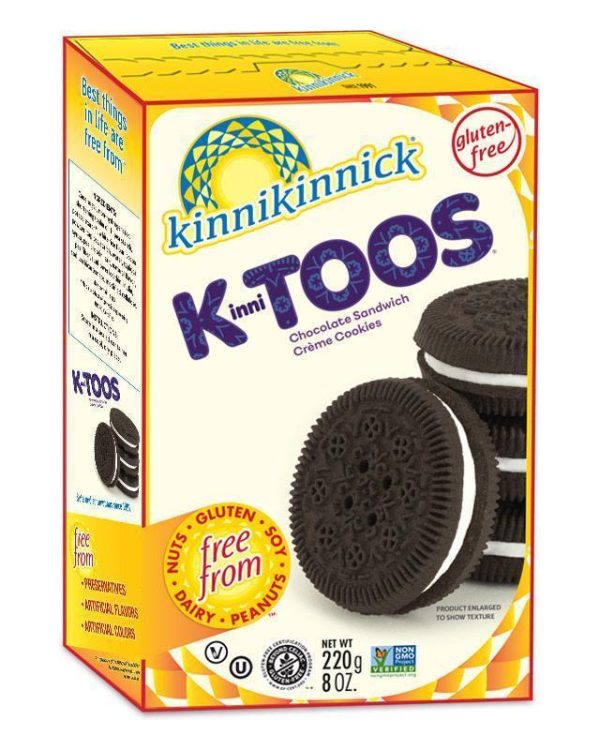 Kinnikinnick Chocolate & Vanilla Cream Sandwich Cookies- 8oz