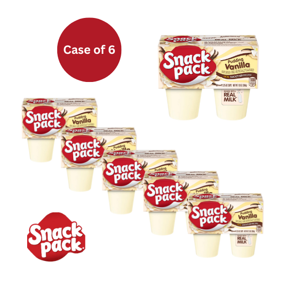 Snack Pack Vanilla Pudding Cups- Case of 6/3.25oz*