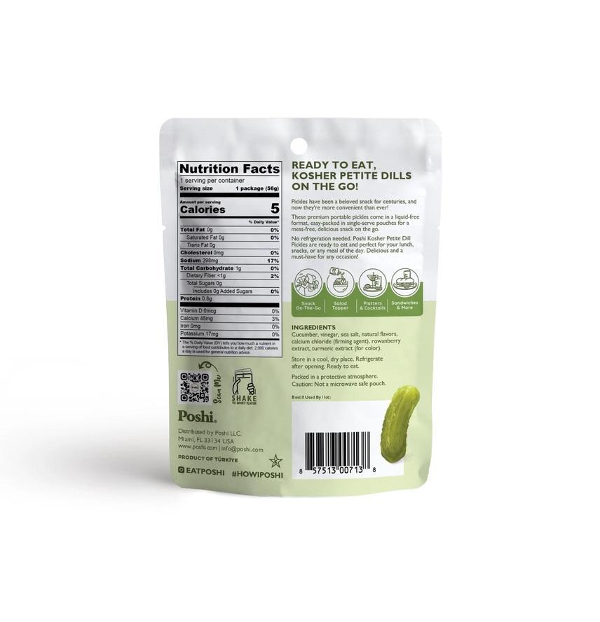 POSHI - Kosher Petite Dill Pickles 2 oz - Image 4