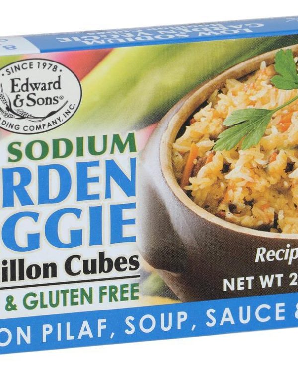 Edward & Sons Low Sodium Garden Veggie Bouillon Cubes- 2.9oz