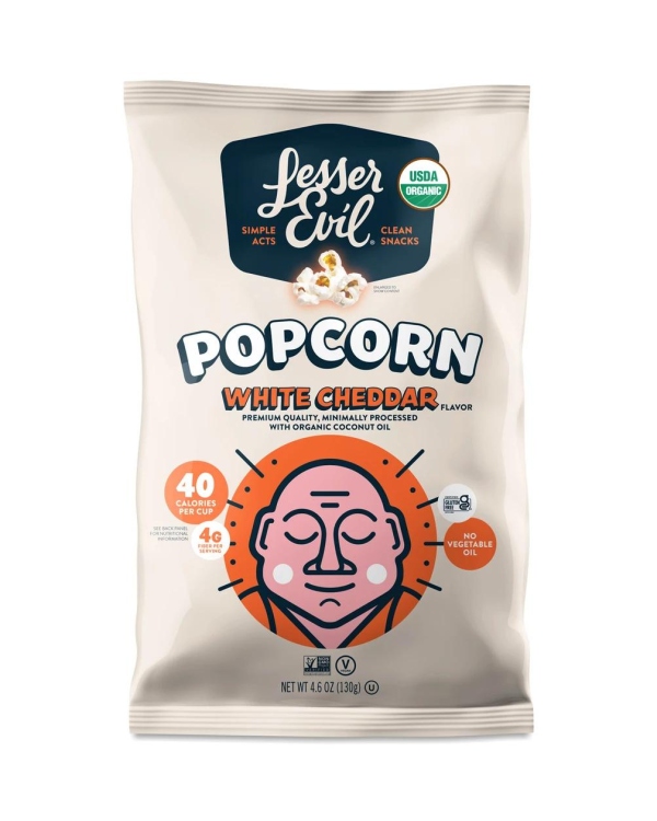 Lesser Evil White Cheddar POPCORN-4.6oz