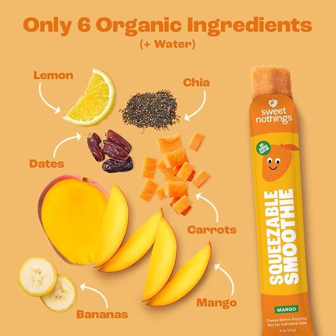 Sweet Nothings Mango Carrot Squeezable Smoothie- 12oz - Image 6
