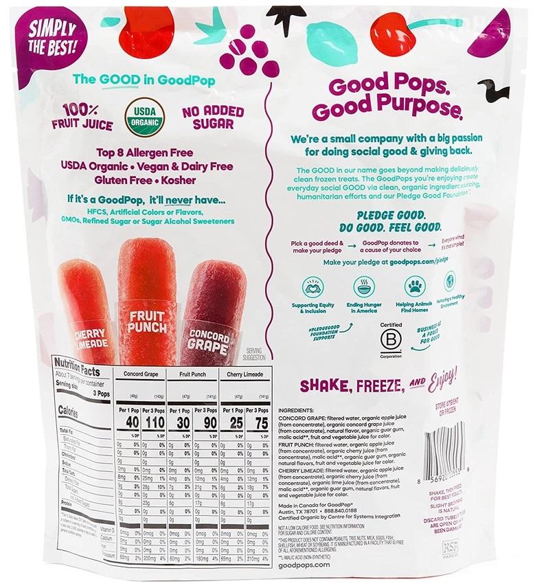 Goodpop Organic Popsicle Freezer Pops- 20ct - Image 3