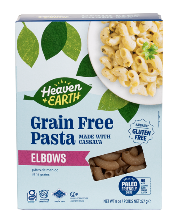 Heaven & Earth Grain Free Cassava Elbow Pasta- 8oz/ Case of 3*