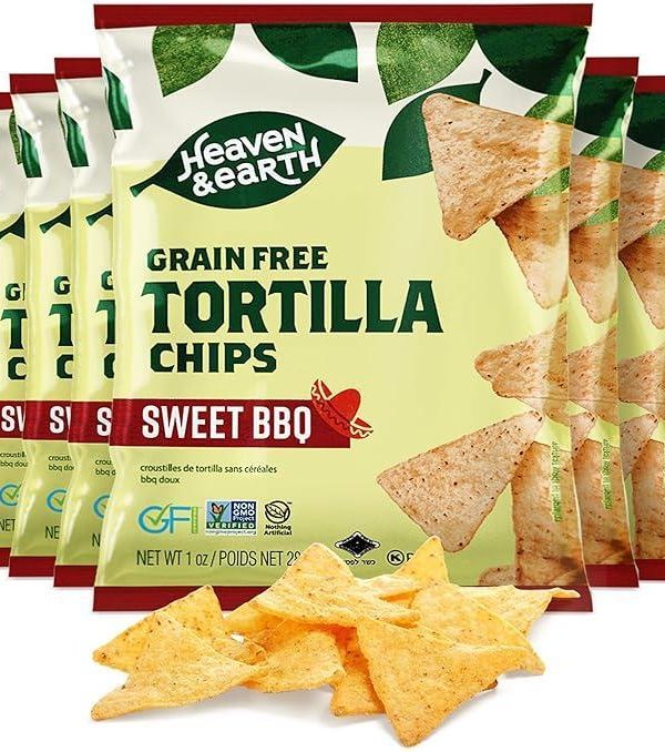 Heaven & Earth Grain Free Sweet BBQ Tortilla Chips- 1oz