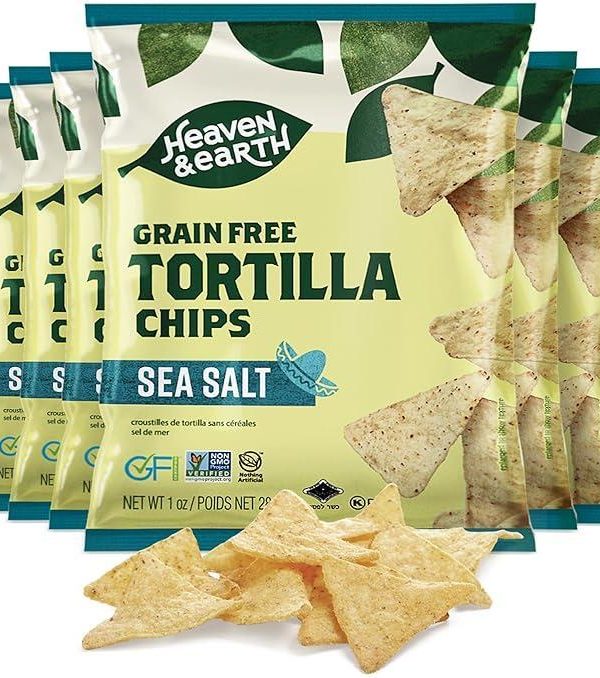 Heaven & Earth Grain Free Sea Salt Tortilla Chips- 1oz