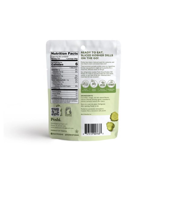 POSHI - Sliced Kosher Dill Pickles 2 oz - Image 2